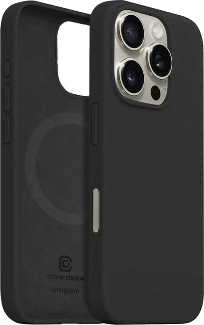 Mbështjellës CRONG Color Cover Magnetic për iPhone 16 Pro, 6.3", MagSafe, i zi