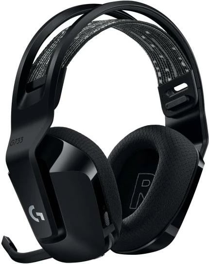 Kufje gaming pa kabllo, Logitech G733 (981-000864), rreze 20 m, e zezë