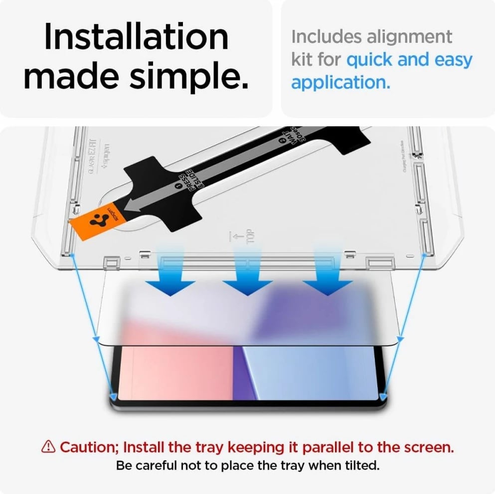 Xham i temperuar Spigen Glas.tR EZ Fit për iPad Air 11" (2024), Transparent