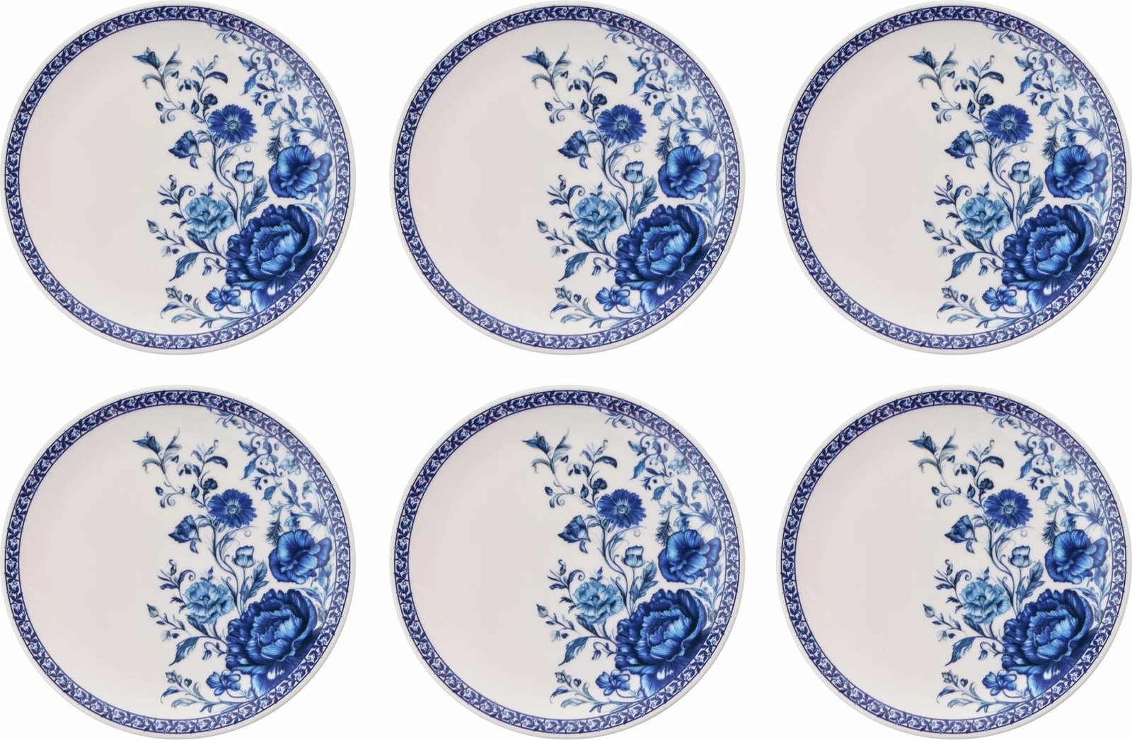 Set pjatash ëmbëlsirash (6 copë), Hermia Concept, Blue Garden