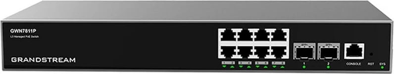 Switch Grandstream GWN7811P, L3, Gigabit Ethernet, PoE, Gri