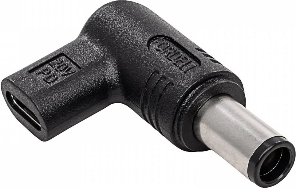 Adapter AKYGA AK-ND-C08, për DELL, USB-C në 7.4x5.0mm + DELL Pin, Zi