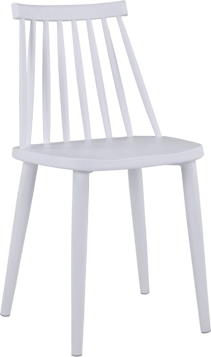 Karrige ngrënieje VANESSA e bardhë me këmbë metalike të bardha 43x46,5x82 cm., set prej 4 copë