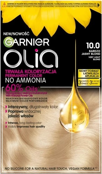 Ngjyrë për flokë për femra Garnier Olia 10.0 Bionde shumë e çelët, 1 copë
