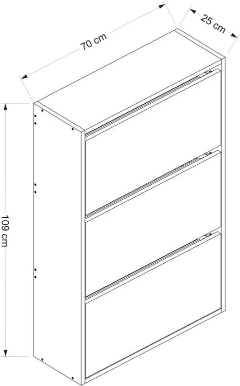 Dollap këpucësh Hanah Home, Lupa 3, i bardhë