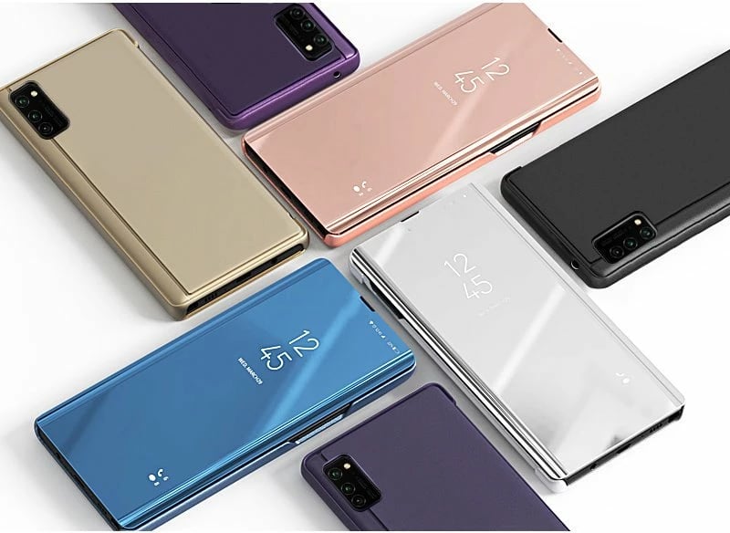 Mbështjellës Hurtel Clear View Case flip cover për Samsung Galaxy A03s, i zi