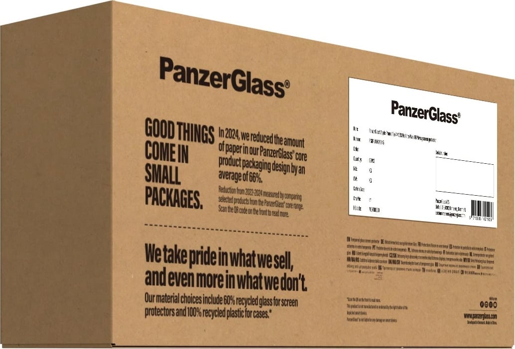 Mbrojtës ekrani PanzerGlass Privacy për iPhone 16e/14/13/13 Pro, transparent