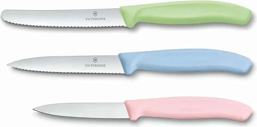 Set i thikave zvicrrane Victorinox, 3 pjesë, e gjelbër, e kaltër, e pembe