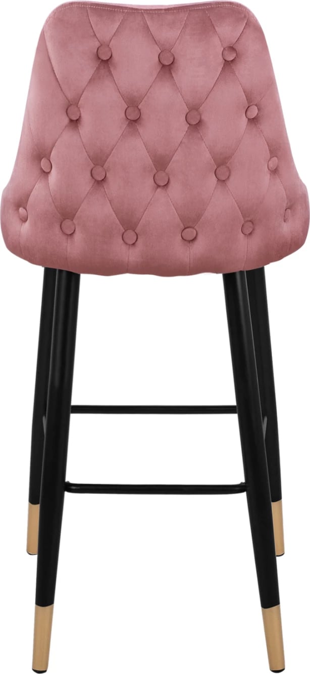 Stol Bar SERENITY FH8519.02 Kadife Mollë e Kalbur me kornizë metalike 51x57x110cm, set prej 2 copë