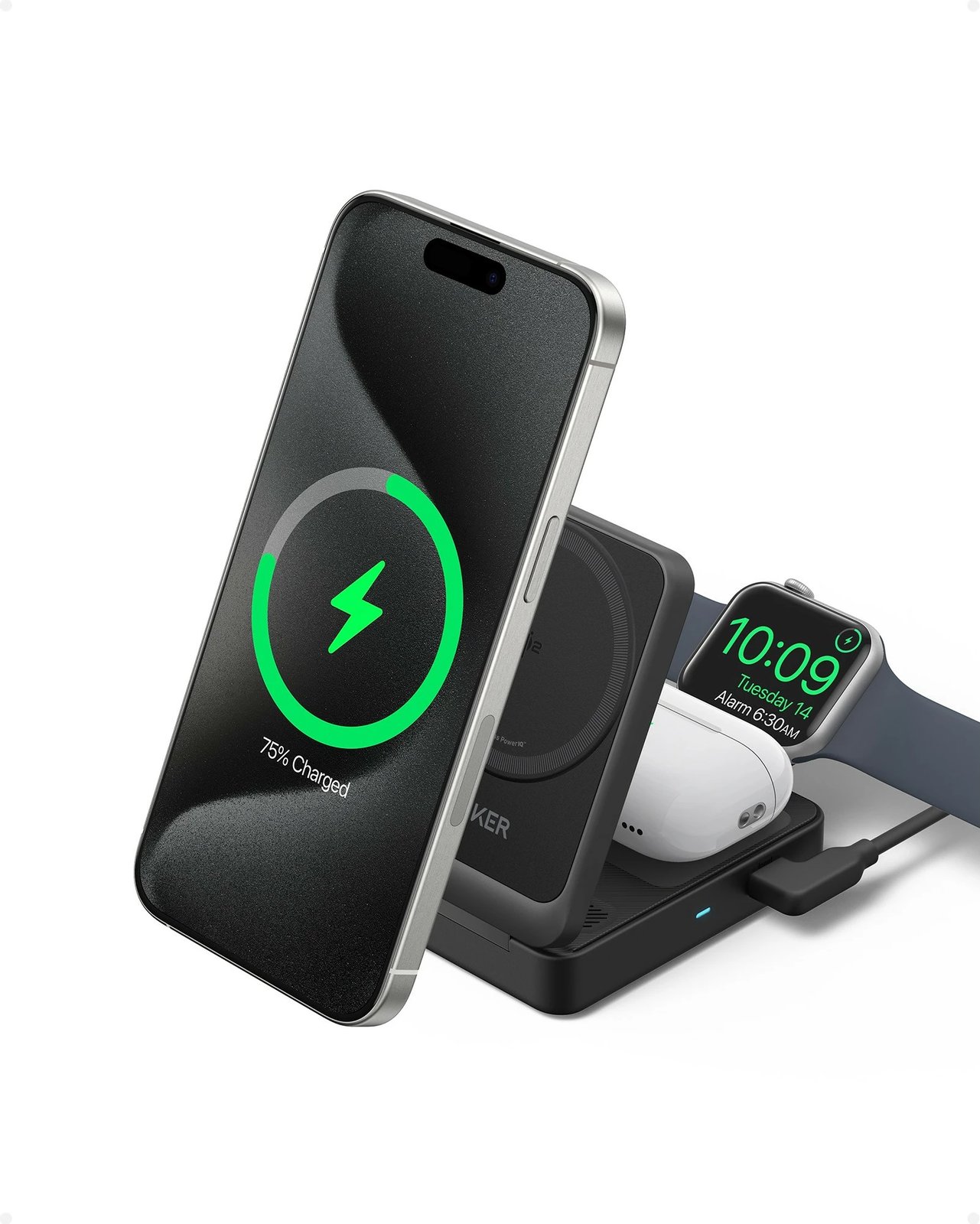 Karikues wireless Anker B2557311, i brendshëm, AC, ngjyrë e zezë