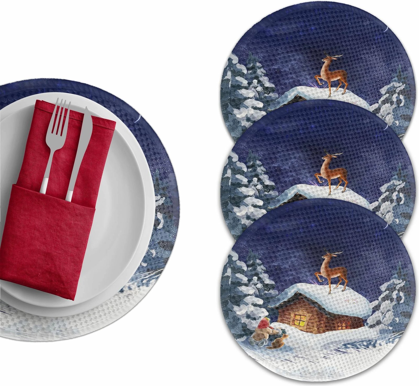 Set nënshtrues tavoline Hermia Concept, shumëngjyrësh, 3457Supla, 4 copë