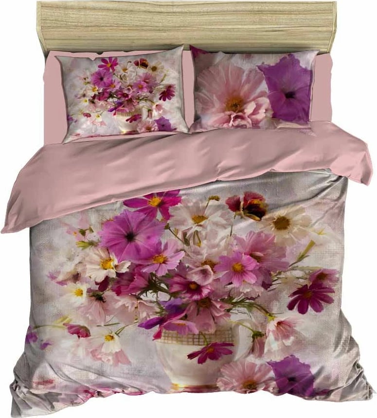 Set mbulesë për jorgan king size, L'essentiel, 112, rozë/lila/e bardhë