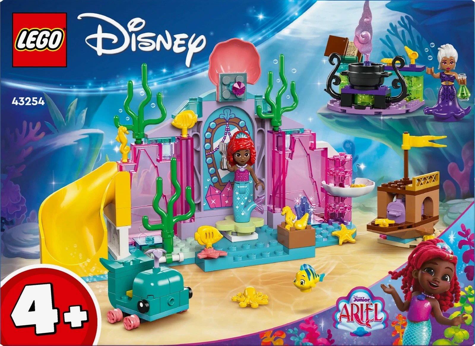 Set LEGO Disney Princess Crystal Cave of Ariel 43254, 141 pjesë, për fëmijë 4+, shumëngjyrësh
