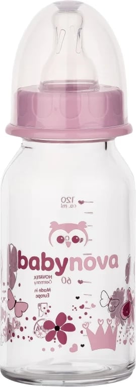 Shishe e qelqit me qafë standarde Baby Nova, 120 ml