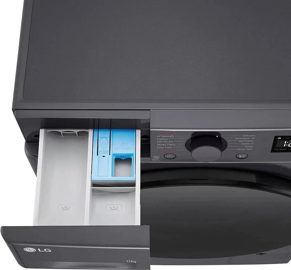 Lavatrice LG F4WR511S2M 11 kg 1400 rpm larje me avull klasa energjetike A e zezë