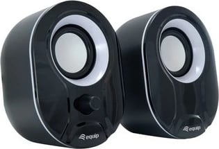 Boks stereo EQUIP 2.0, 3W, lidhje me kabllo, USB, 3.5mm, zi/bardhë