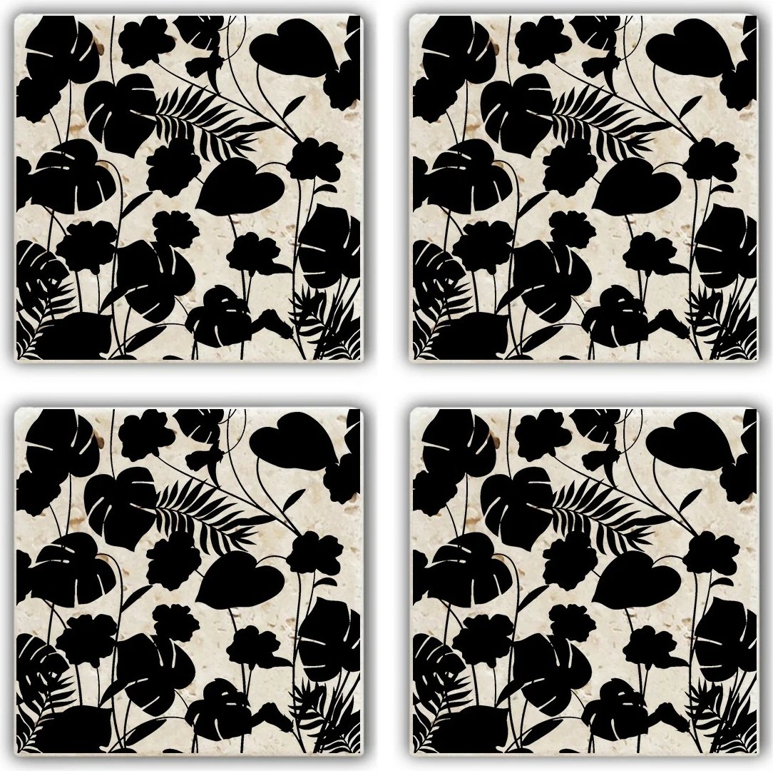 Set 4 copë nën gota prej guri natyral Hermia, TAB239218124