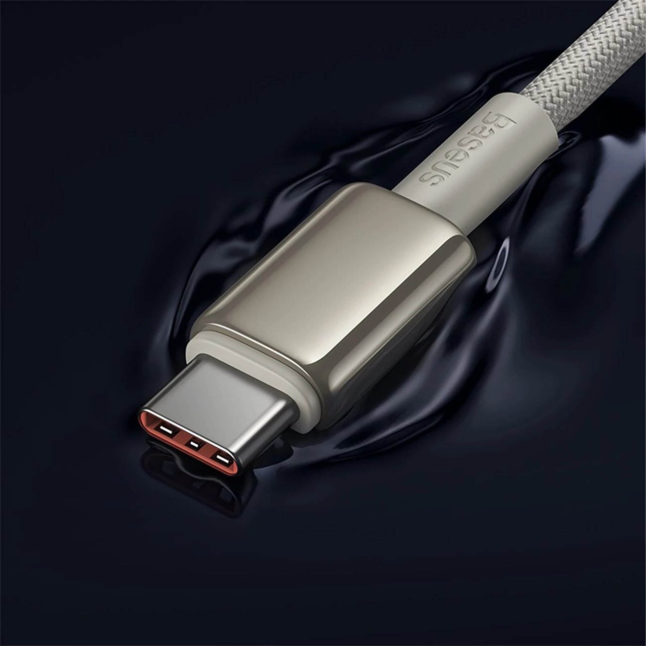 Kabllo USB-C në USB-C Baseus Tungsten Gold, 1m, 100W, Ari
