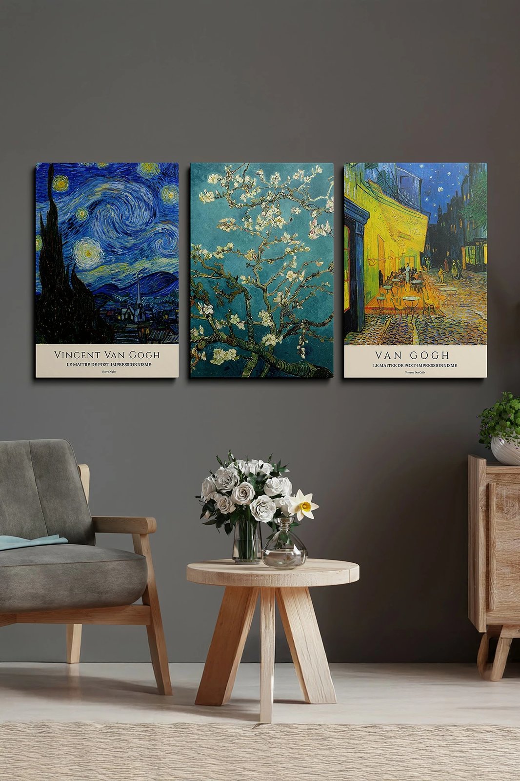 Pikturë dekorative në kanavacë (3 copë), Wallity, Ersycnvs11, 40x60