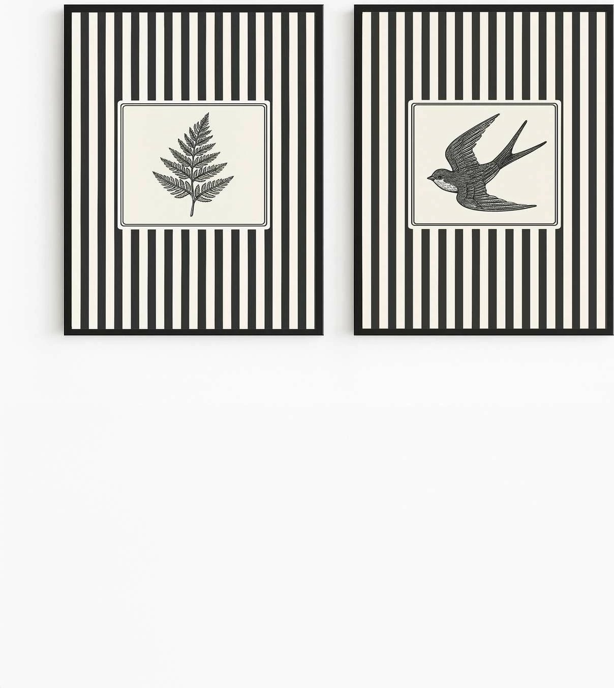 Pikturë dekorative me kornizë MDF (2 copë), Wallity, Czgl6, 35x50cm