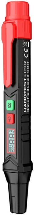 Tester lëngu frenash Habotest HT662, me ekran LCD, alarm zanor dhe dritë, i zi me të kuqe