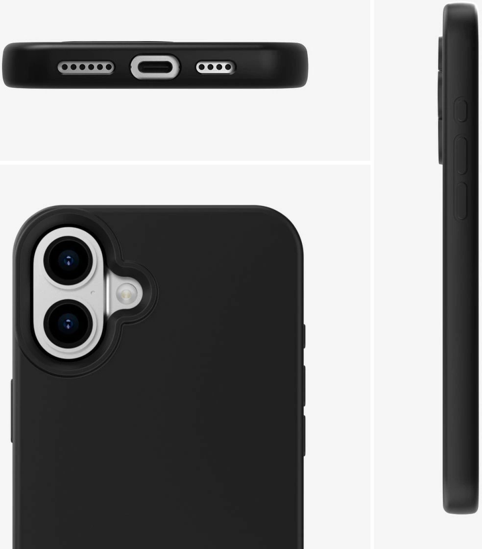 Mbështjellës silikon 4smarts Cupertino për iPhone 16, i zi
