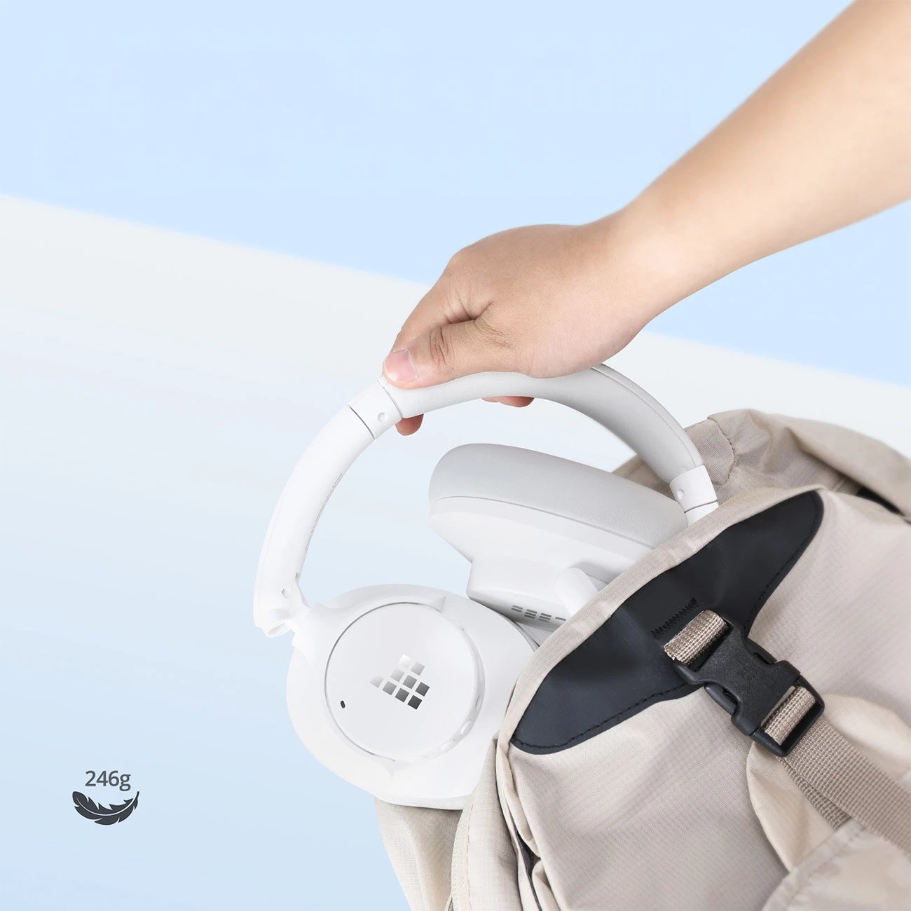 Kufje Tronsmart Sounfii Q20 ANC, Bluetooth 5.3, On-Ear, të bardha