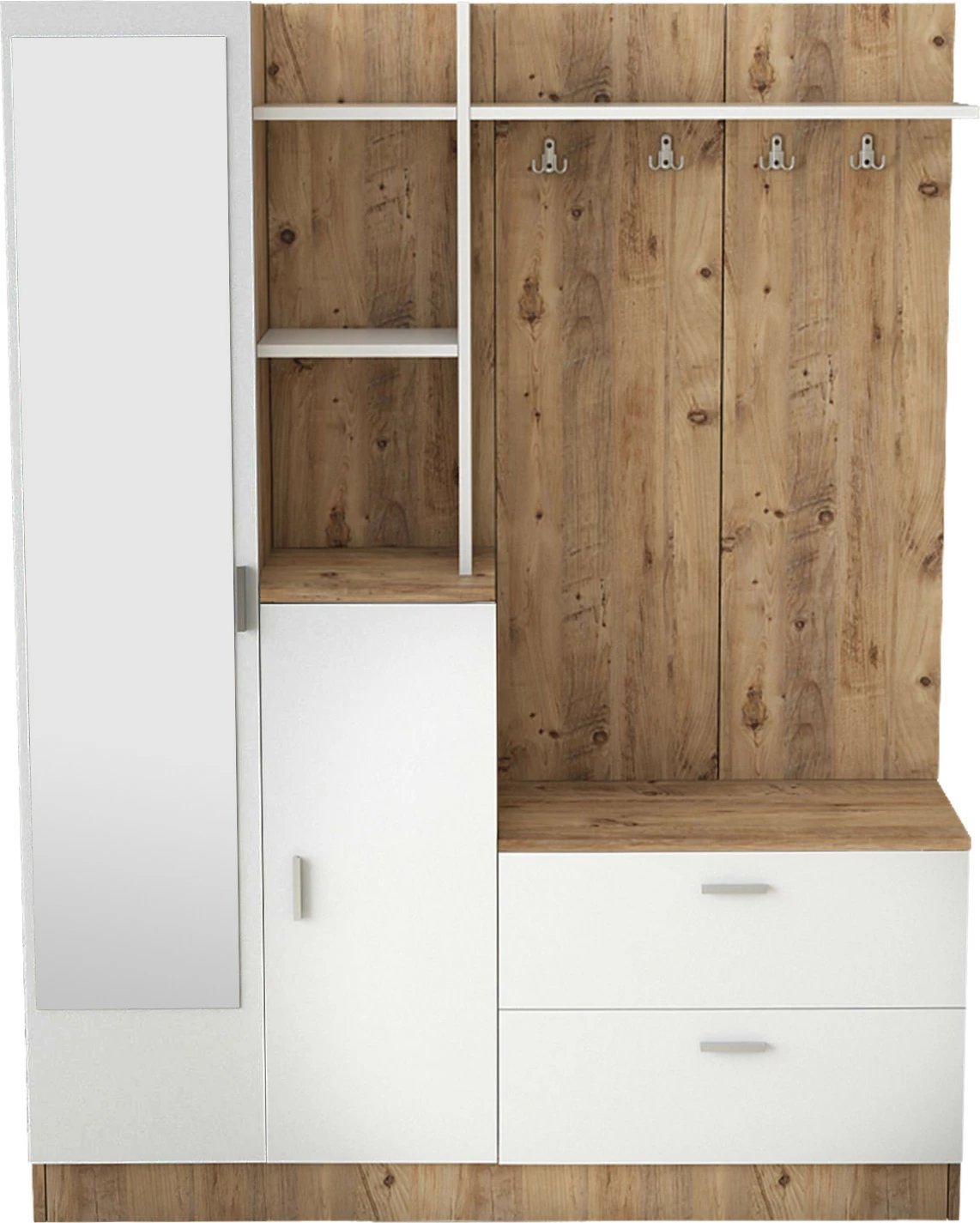 Stendë për korridor Hanah Home, Dd5-Aw, ngjyrë pishë Atlantike dhe e bardhë