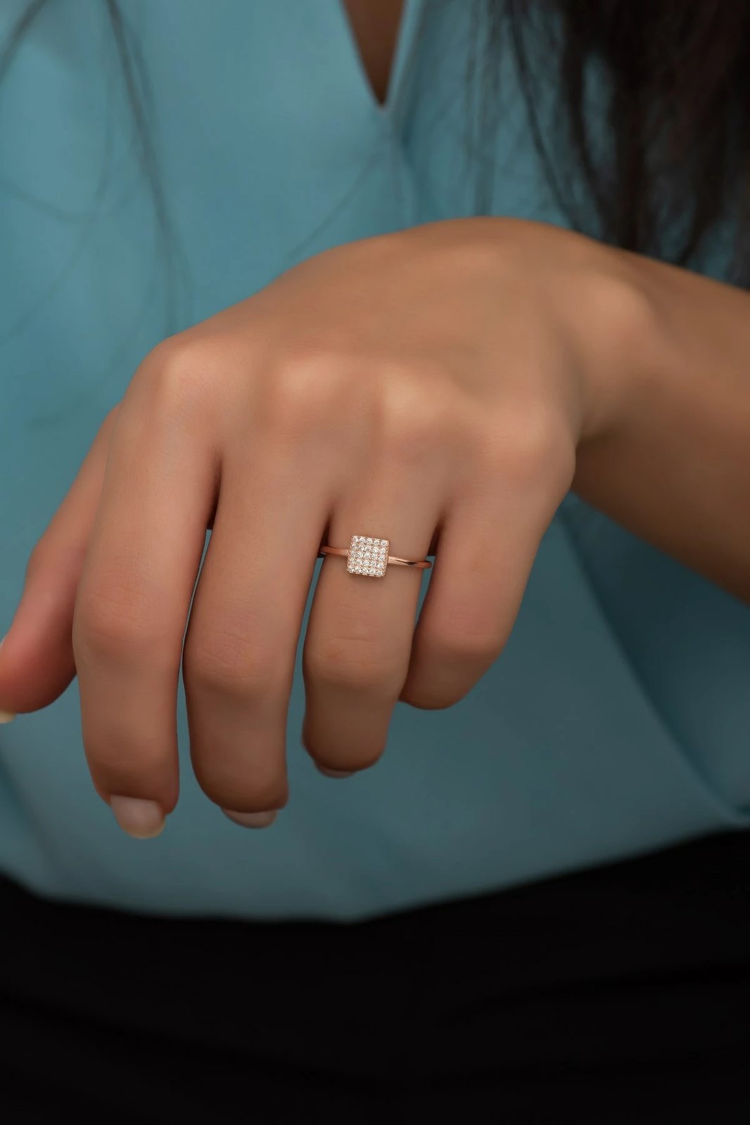 Unazë argjendi, ngjyrë rozë ari, Jumeon, NRZ99708