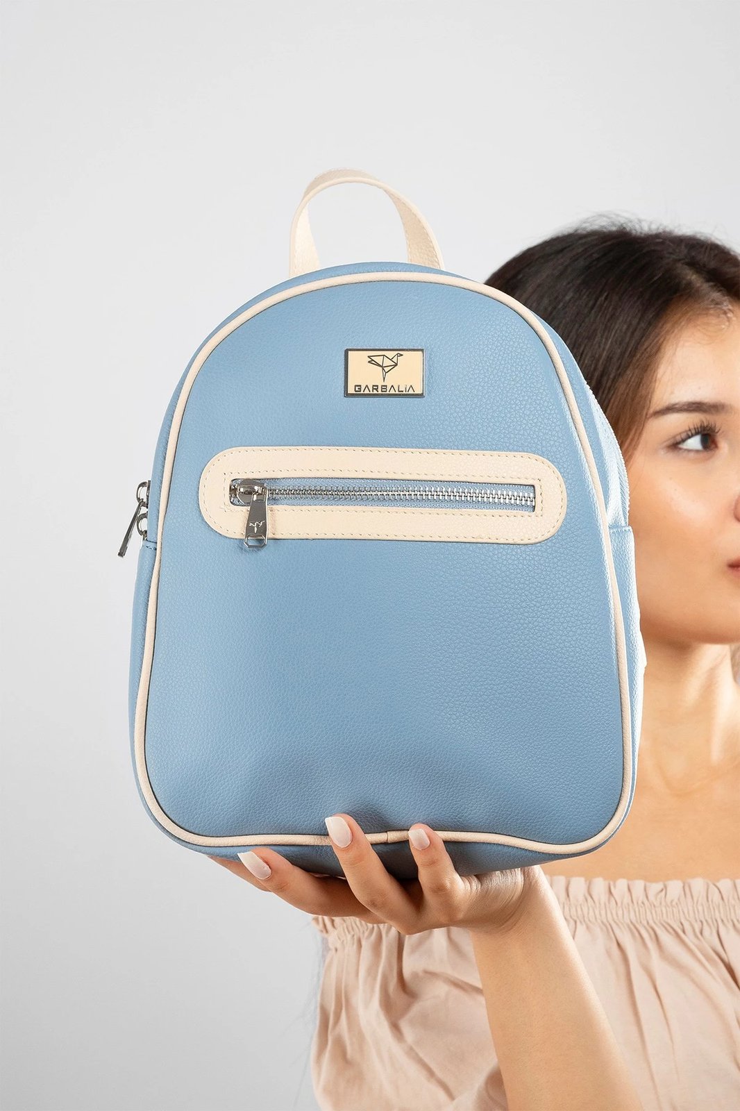 Çantë shpine Oslo, ngjyrë kaltër-bezhë, Zoozie Bags