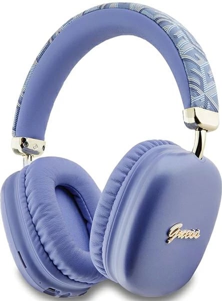 Kufje Guess GCube Metallic Script Logo, Bluetooth 5.3, 32 orë, Vjollcë Kufje Guess GCube Metallic Script Logo, Bluetooth 5.3, 32 orë, Vjollcë