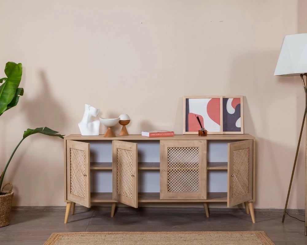 Konsol Skye Decor, ngjyrë lisi, Goose - Oak