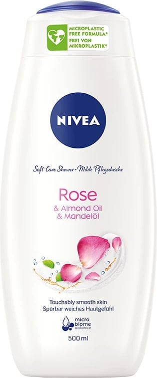 Xhel dushi për femra Nivea Rose & Almond Oil Care 500ml