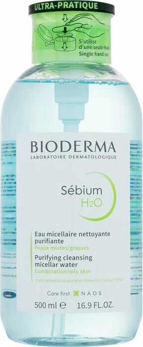 Ujë micelar për femra BIODERMA Sébium H2O me dispenser 500ml