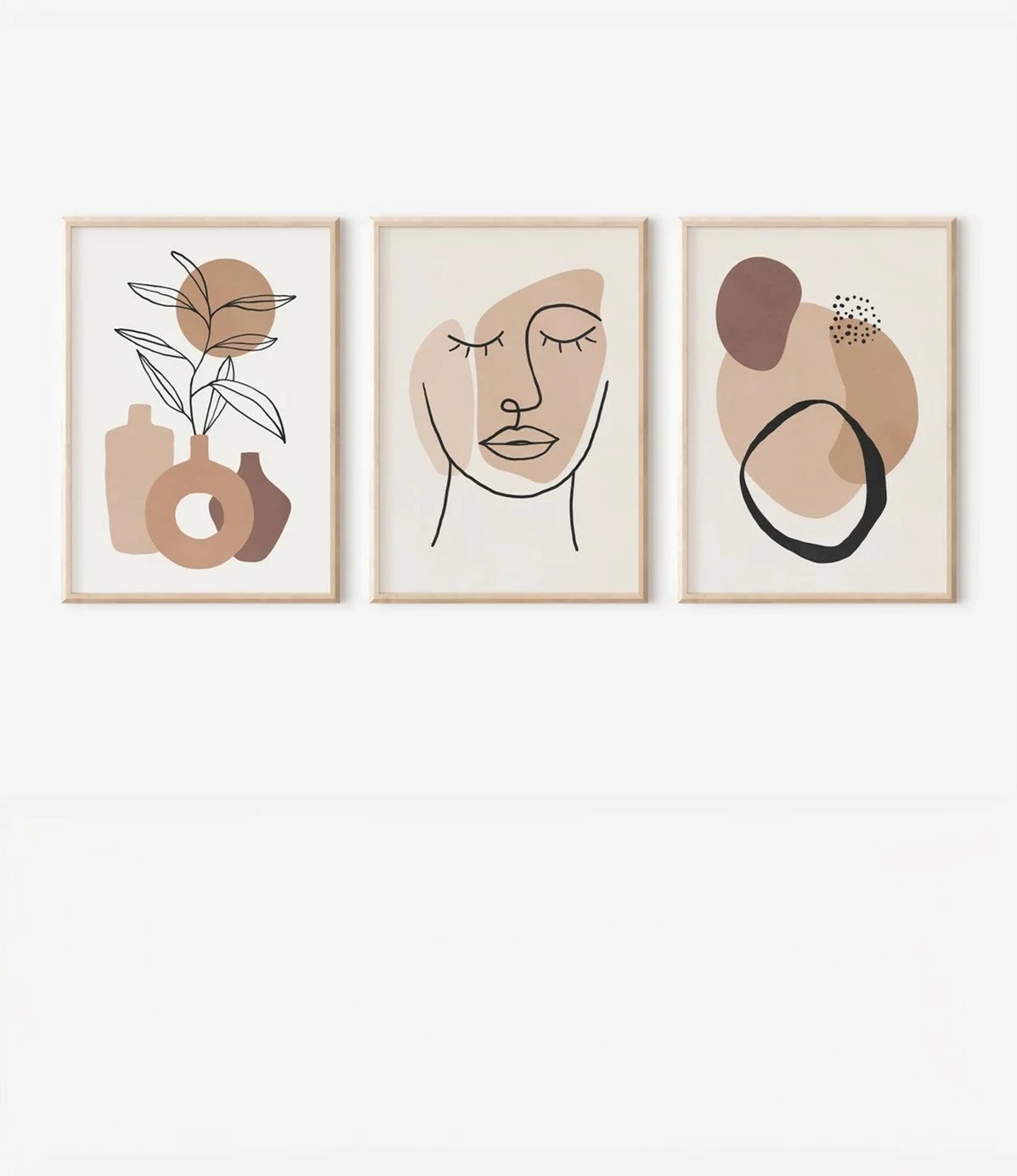 Piktura dekorative me kornizë, 3 copë, Wallity, 3Dartsohoset87