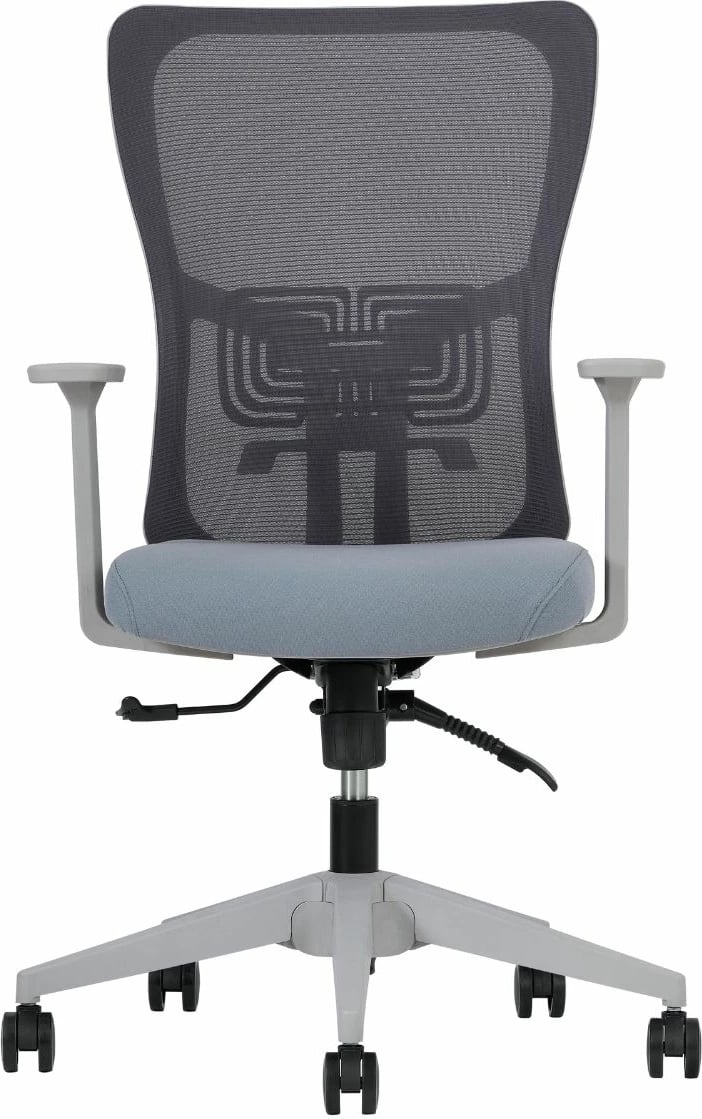 Karrige zyre Skye Decor, mbështetje mesit, 108 cm, ngjyrë gri