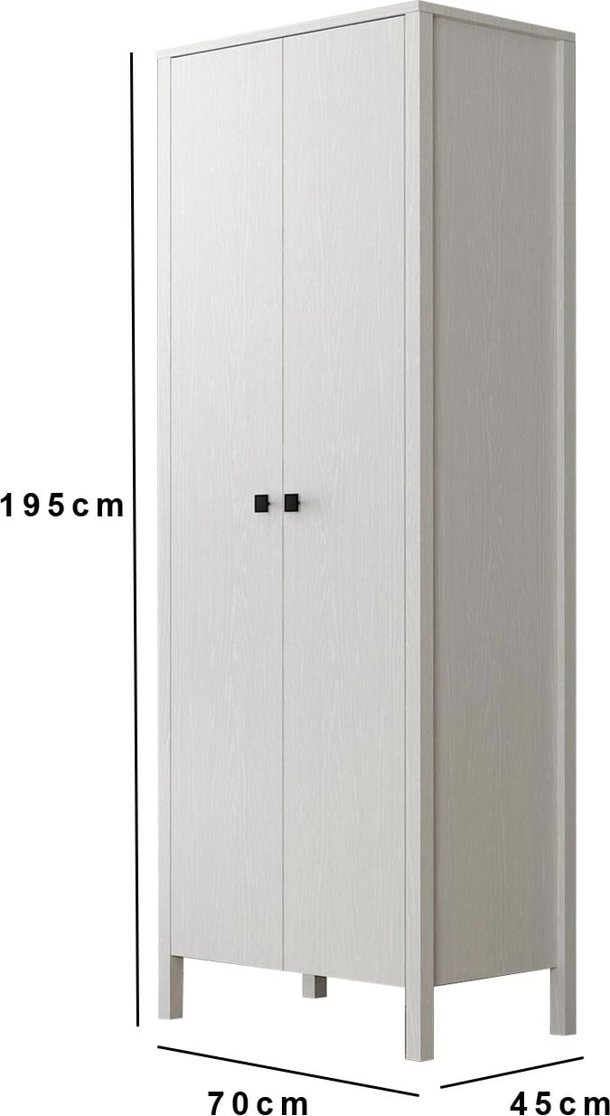 Dollap Hanah Home, FRN-10014-1, ngjyrë druri dhe e bardhë