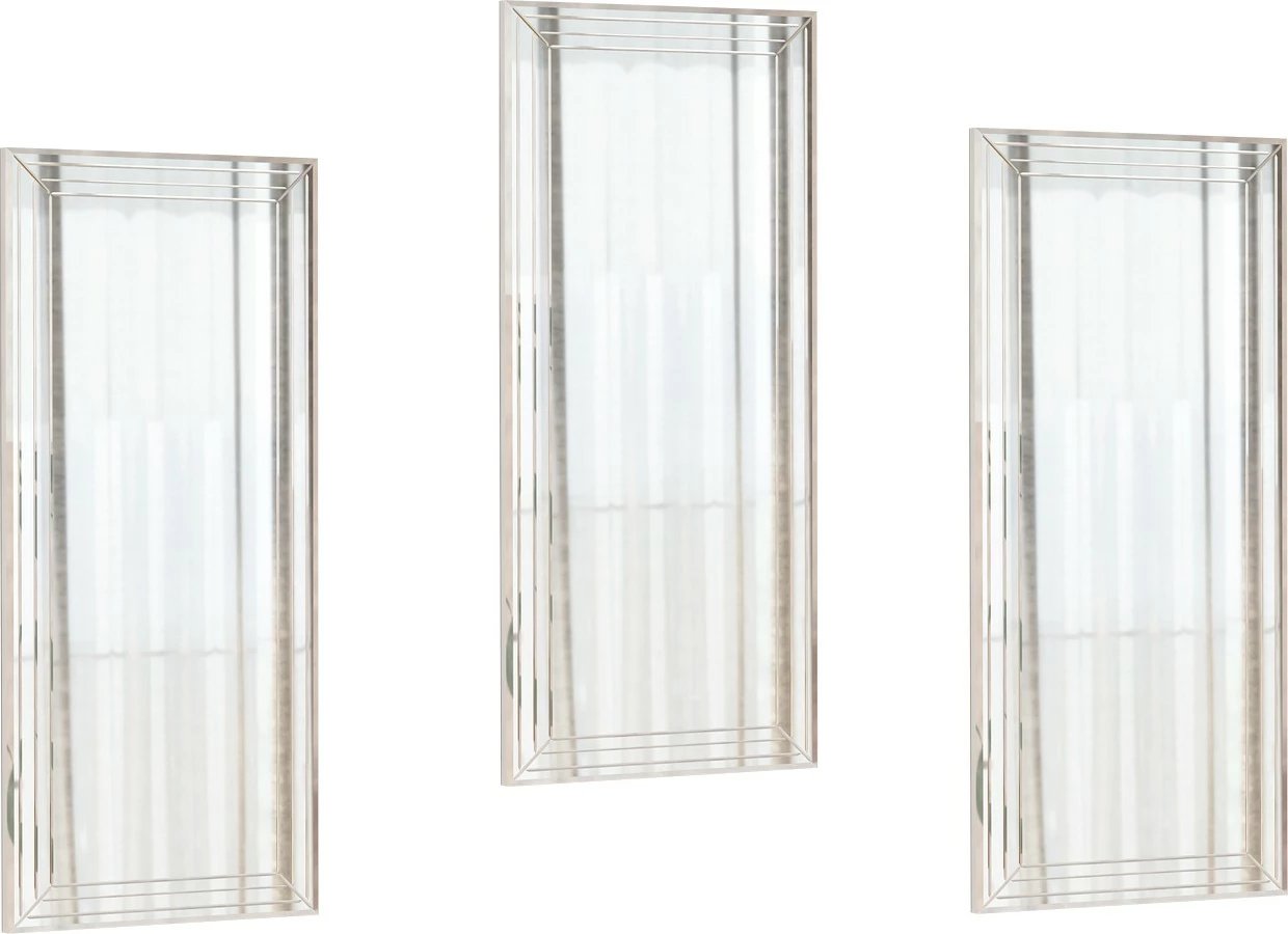 Set pasqyrash dekorative (3 copë), Hanah Home, Mini Neom, transparente