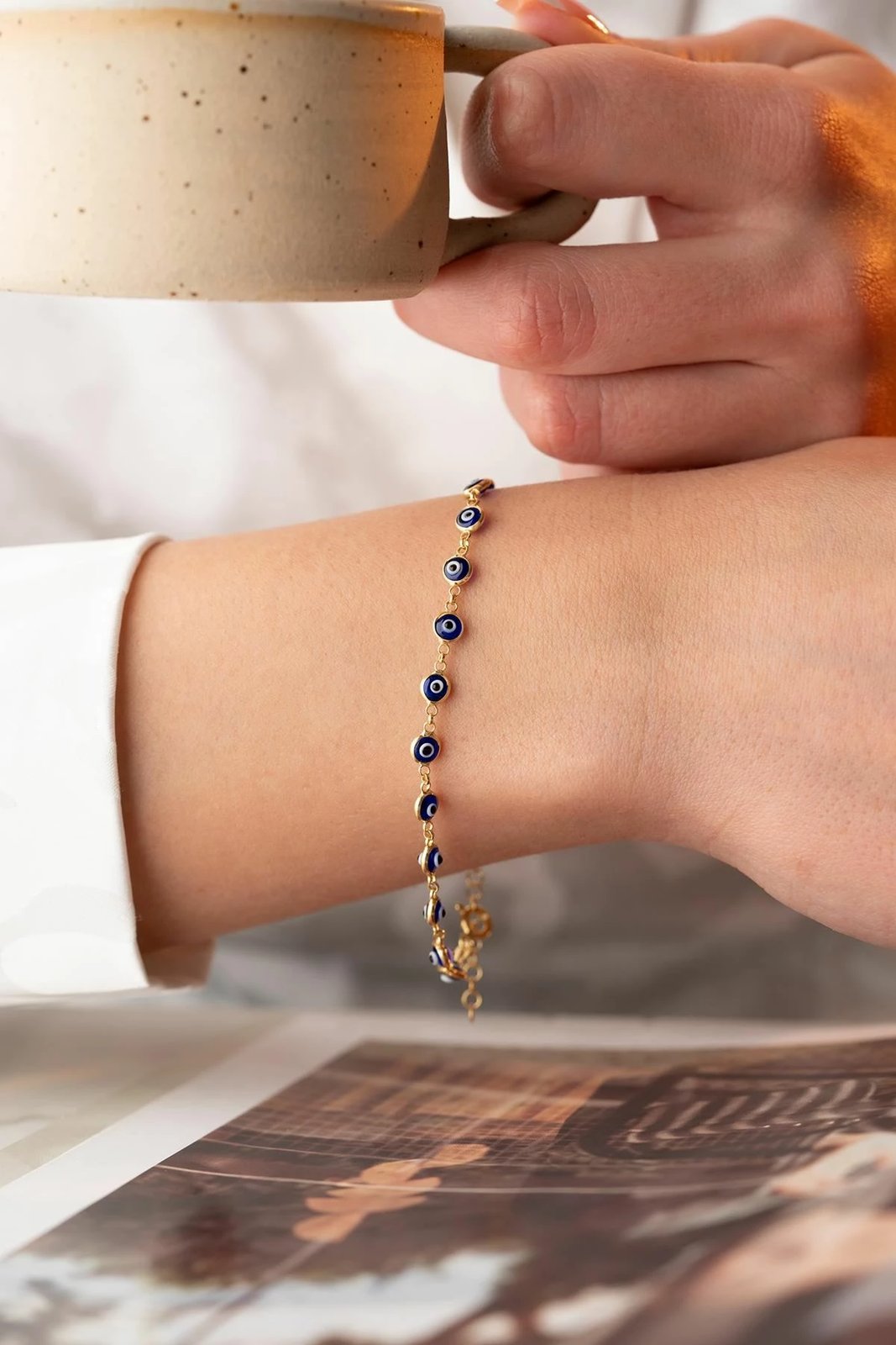 Byzylyk argjendi Jumeon, ngjyrë ari dhe kaltër, NRZ1000344