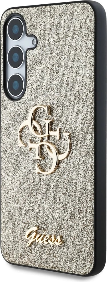 Mbështjellës Guess Fixed Glitter Big 4G Metal Logo për Samsung Galaxy S25, Ari Mbështjellës Guess Fixed Glitter Big 4G Metal Logo për Samsung Galaxy S25, Ari