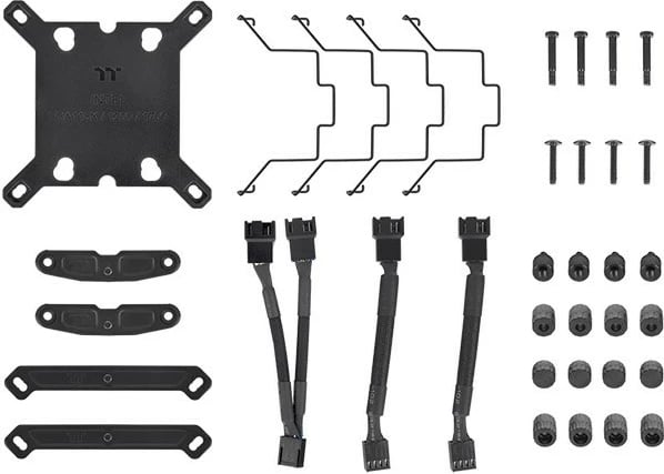 Kasë ftohëse për procesor Thermaltake TOUGHAIR 710, 2x140mm, 7 tuba bakri, TDP 250W, e zezë