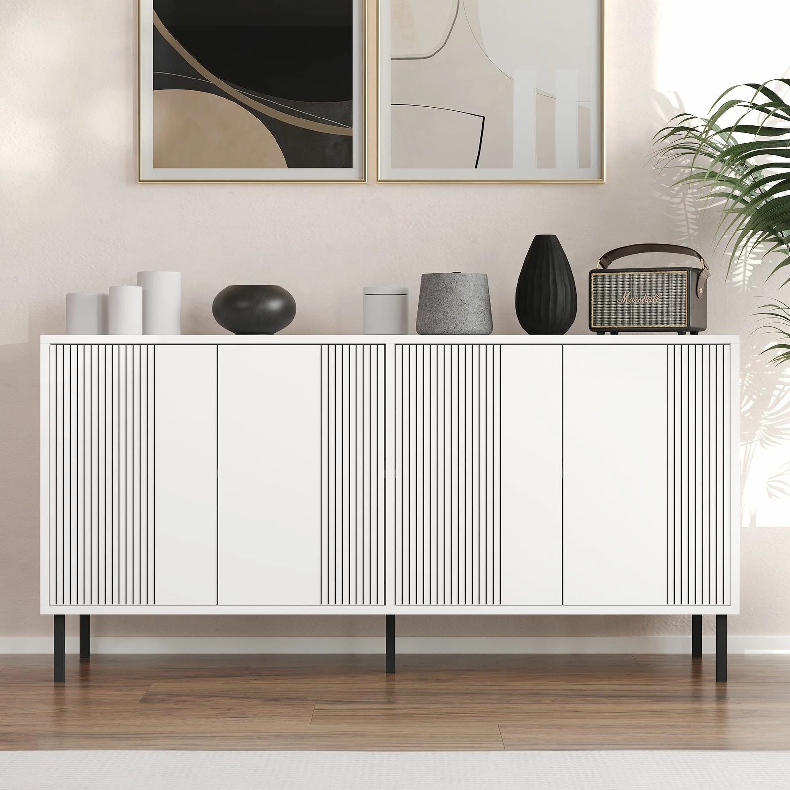 Konsolë Skye Decor, e bardhë, Refra