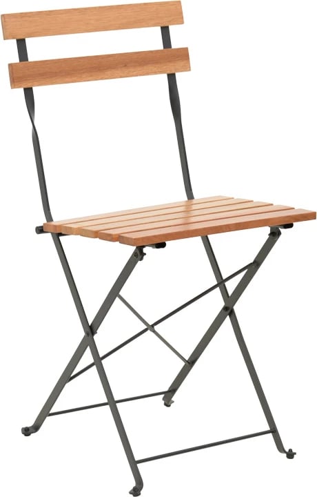 Tavolinë me karrige Pometia, set 3 copë, dru-metal, e palosshme