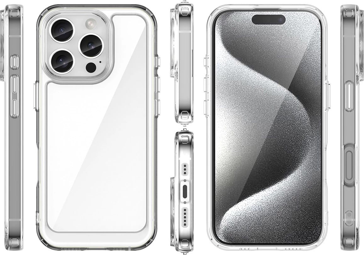 Mbështjellës Hurtel Outer Space Case për iPhone 16 Pro Max, transparent