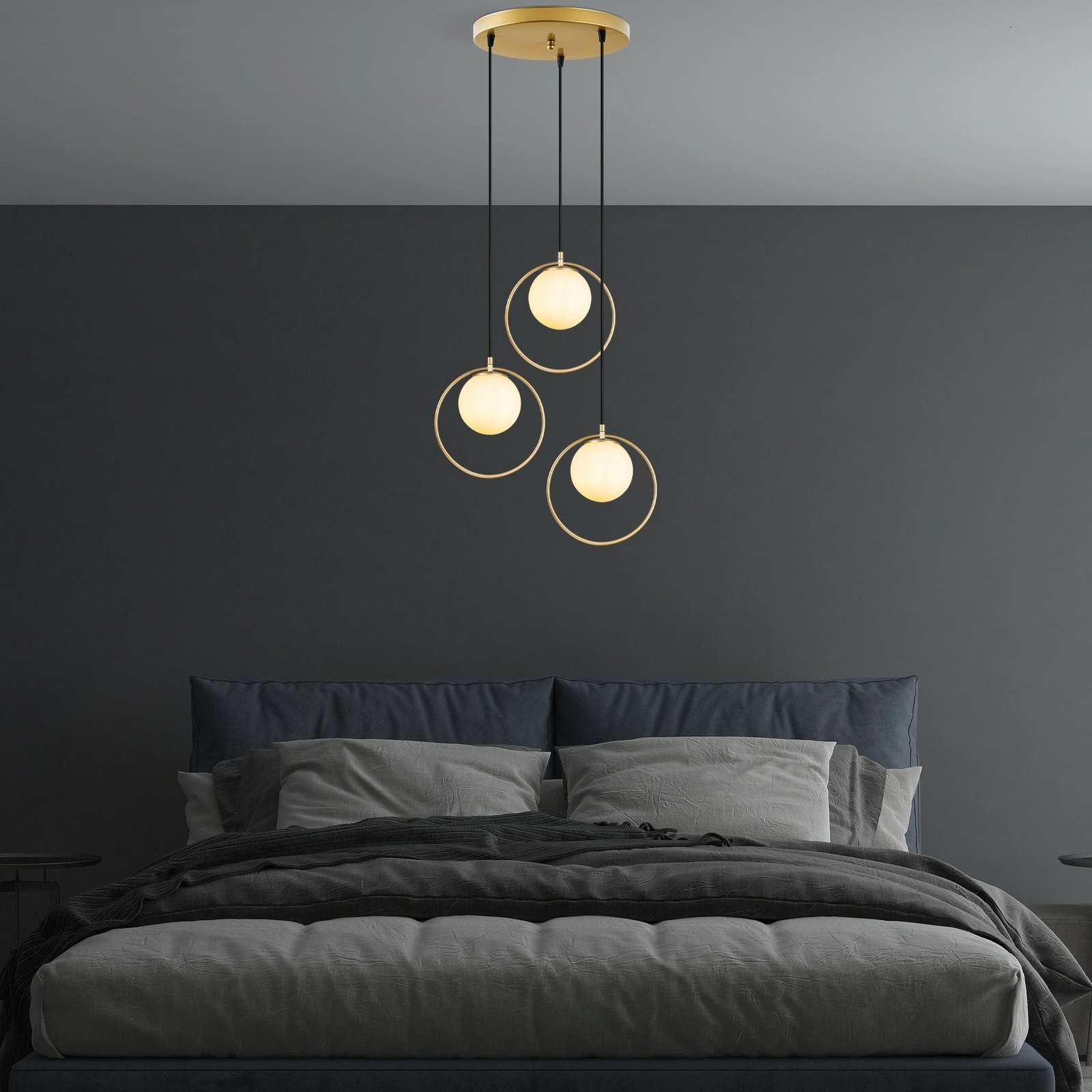 Llambë tavani Opviq Dolunay, ngjyrë ari, 47x47x115 cm