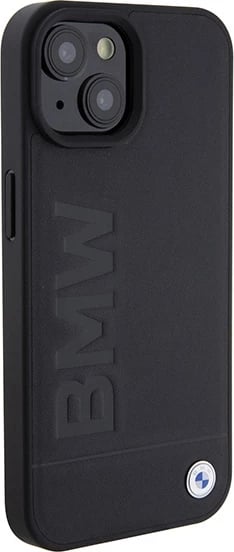 Mbështjellës BMW BMHMP15SSLLBK për iPhone 15 6.1", MagSafe, lëkurë, zi