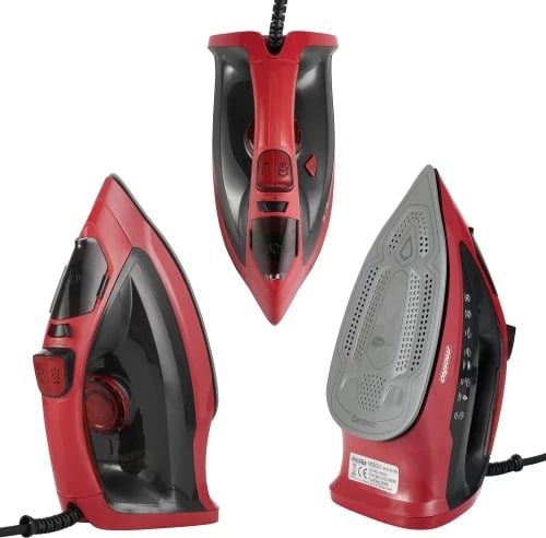 Hekur me avull Adler MS5031 3000 W taban qeramik rezervuar 400 ml i kuq/zi