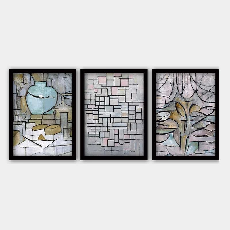 Pikturë dekorative me kornizë (3 copë), Wallity, 3SC_UN3894517_3545