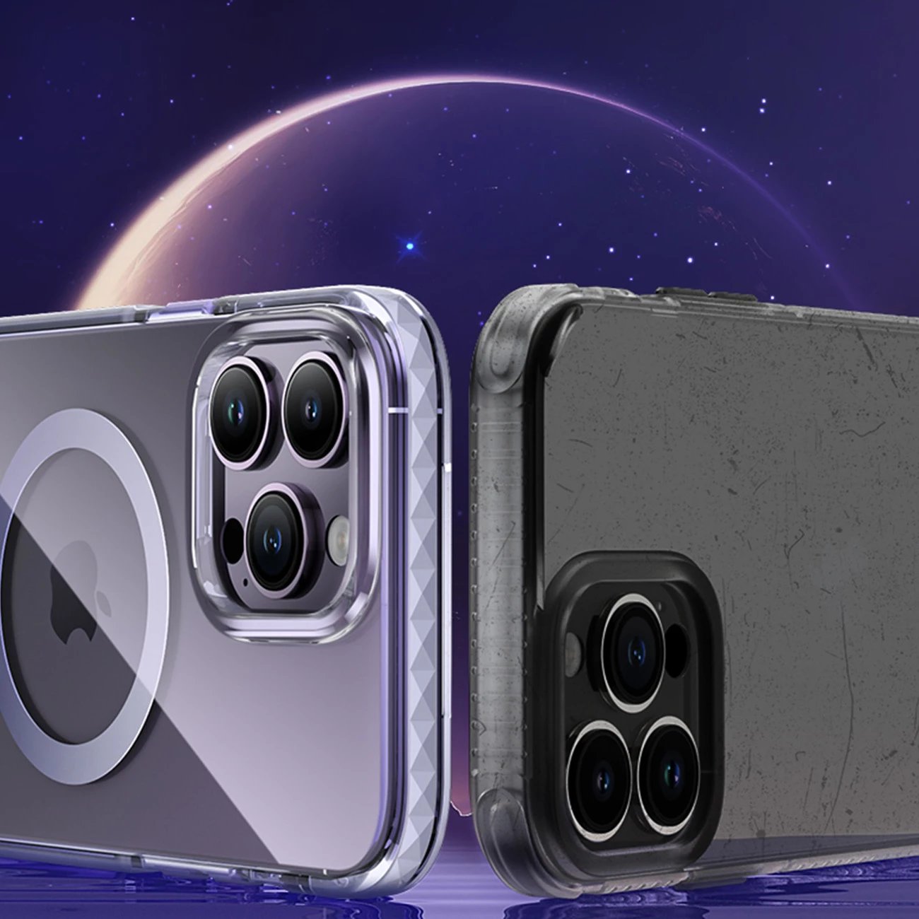 Mbështjellës Kingxbar Ice Crystal Series për iPhone 14, MagSafe, Gri