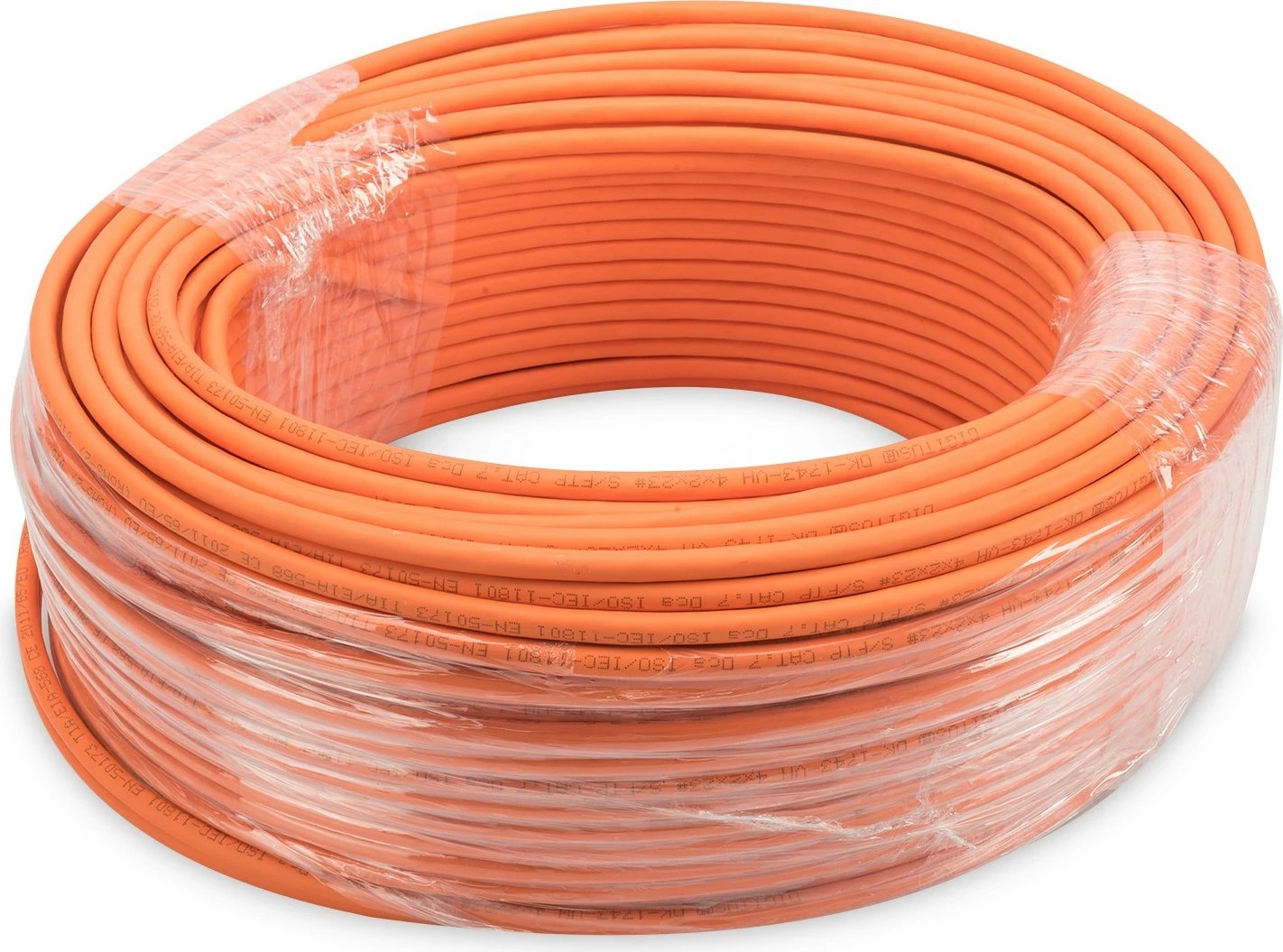 Kabllo rrjetit Digitus Cat7 S/FTP 100m, LSZH, portokalli